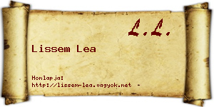 Lissem Lea névjegykártya